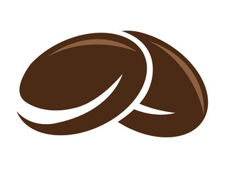 Coffee Beans illustration silhouette isolated on white background