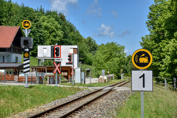 Waidhofen, Ybbs, Bahnübergang, Citybahn, Ybbstalbahn, Haltestelle, Vogelsang, HTL,...