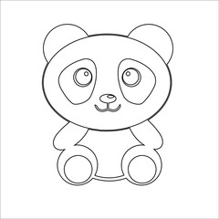 Cute panda coloring page 