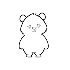 Cute panda coloring page 