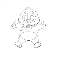 Cute panda coloring page 