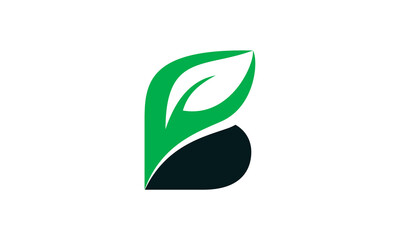 B logo. Green B is perfect for your brand. B leaf logo can be used for any purpose such as business cards, website, blog, etc.