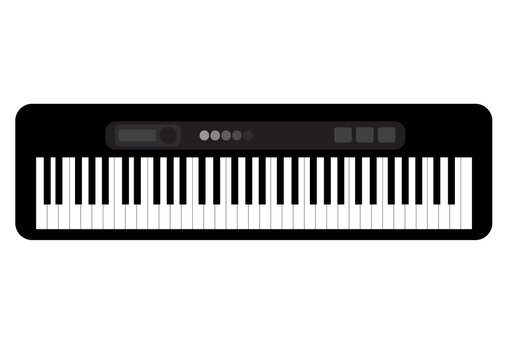 piano keyboard keys vector illustration in white background