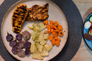 Grilled Chicken with Roasted Vegetables