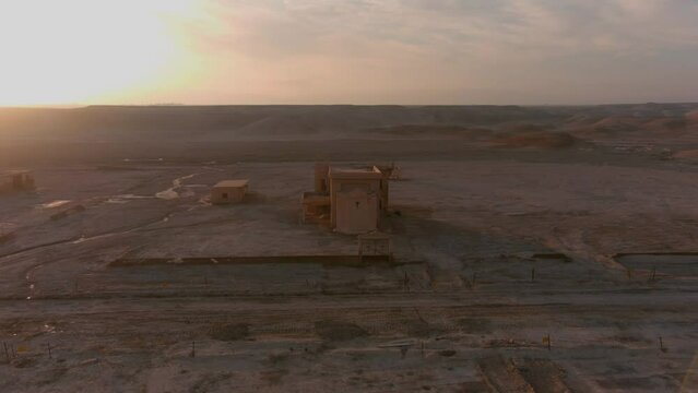 Abandoned monastery in israel desert, Qasr al-Yahud, Aerial
Aerial view over Qasr al-Yahud or The land of the monasteries, israel,2022
