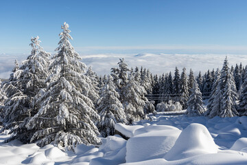 Winter view of Vitosha Mountain, Bulgaria