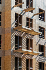 Fototapeta na wymiar Construction framing in wood, buildings and houses