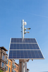 Security camera with solar panel