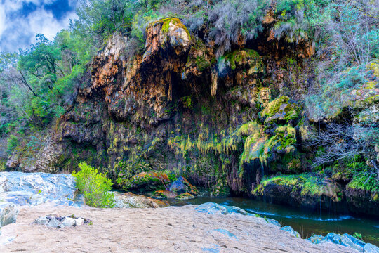 Sa Stiddiosa waterfall, immersed in the narrow Flumendosa valley, in the Gennargentu National Park, Seulo, Cagliari - Sardinia