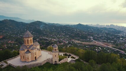 Fototapeta na wymiar magnificent view from Sameba Holy Trinity Church in Batumi, Adjara, Georgia. High quality photo