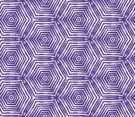 Arabesque hand drawn pattern. Purple symmetrical