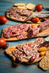 Charcutierie board with various cold cuts