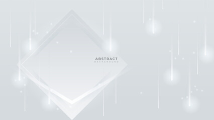 Abstract simple minimal white geometric shapes background. Vector abstract graphic design banner pattern presentation background web template.