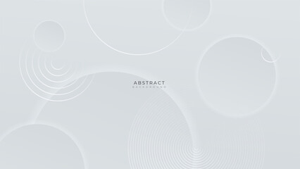 Abstract simple minimal white geometric shapes vector technology background. Geometric simple minimal white geometric shapes wallpaper for poster, certificate, presentation, landing page