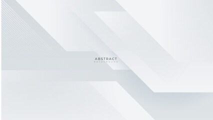 Modern simple minimal white geometric shapes corporate abstract technology background. Vector abstract graphic design banner pattern presentation background web template.