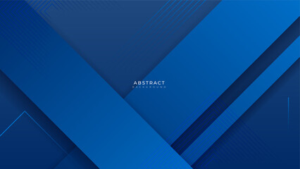 Abstract blue geometric shapes background. Vector abstract graphic design banner pattern presentation background web template.