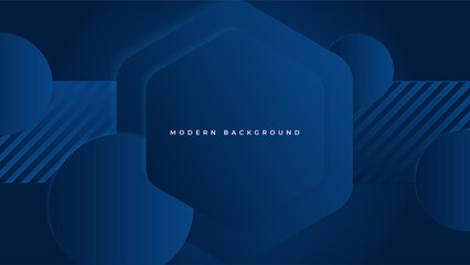 Abstract blue geometric shapes background. Vector abstract graphic design banner pattern presentation background web template.