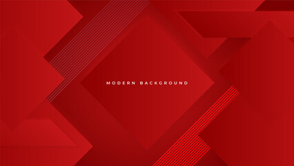 Abstract red geometric shapes background. Vector abstract graphic design banner pattern presentation background web template.