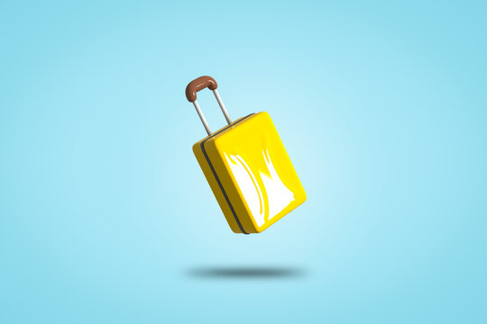 シンプルなスーツケース Simple suitcase, 3d rendering.	