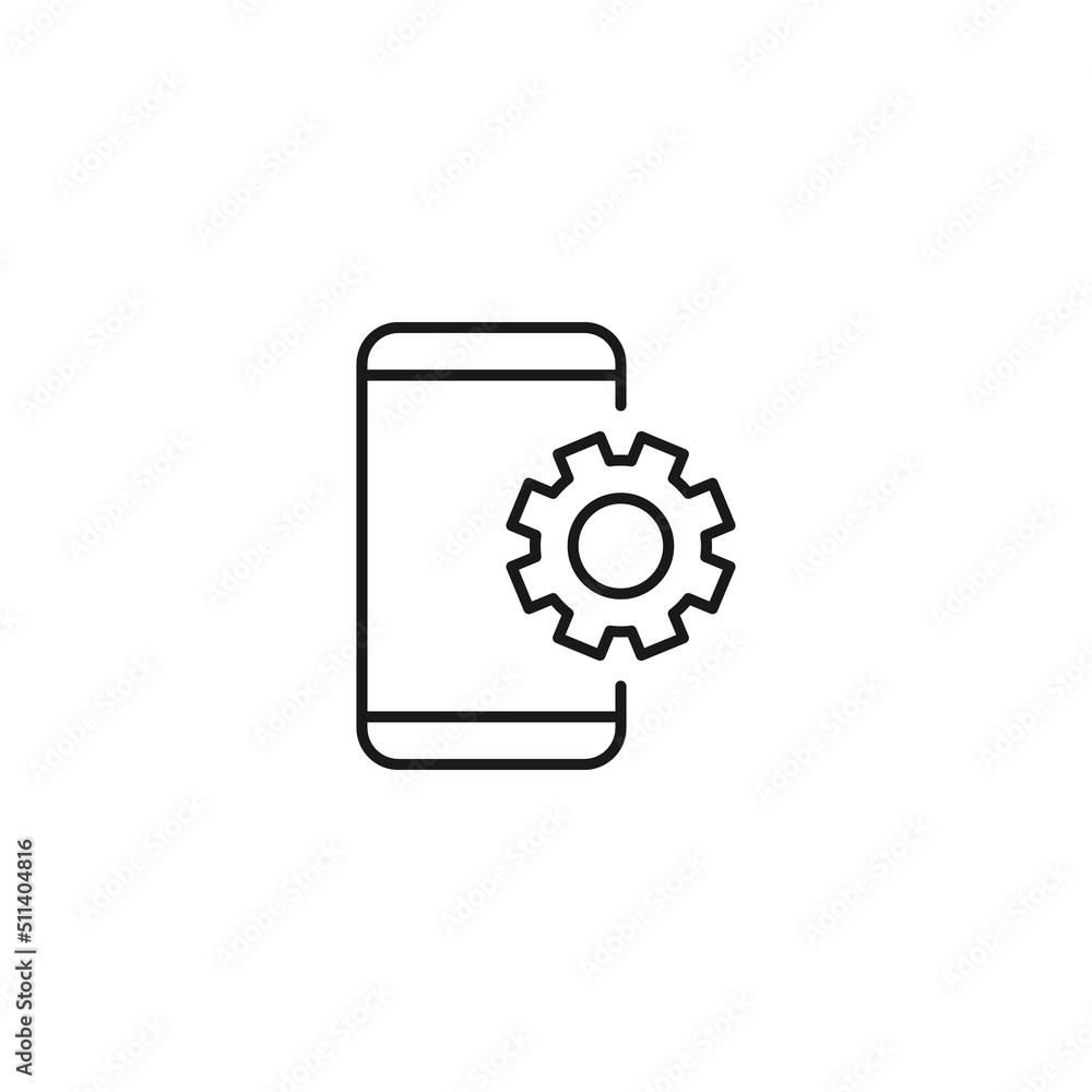 Poster setting or engineering concept. vector sign drawn with thin line. editable stroke. perfect for web s