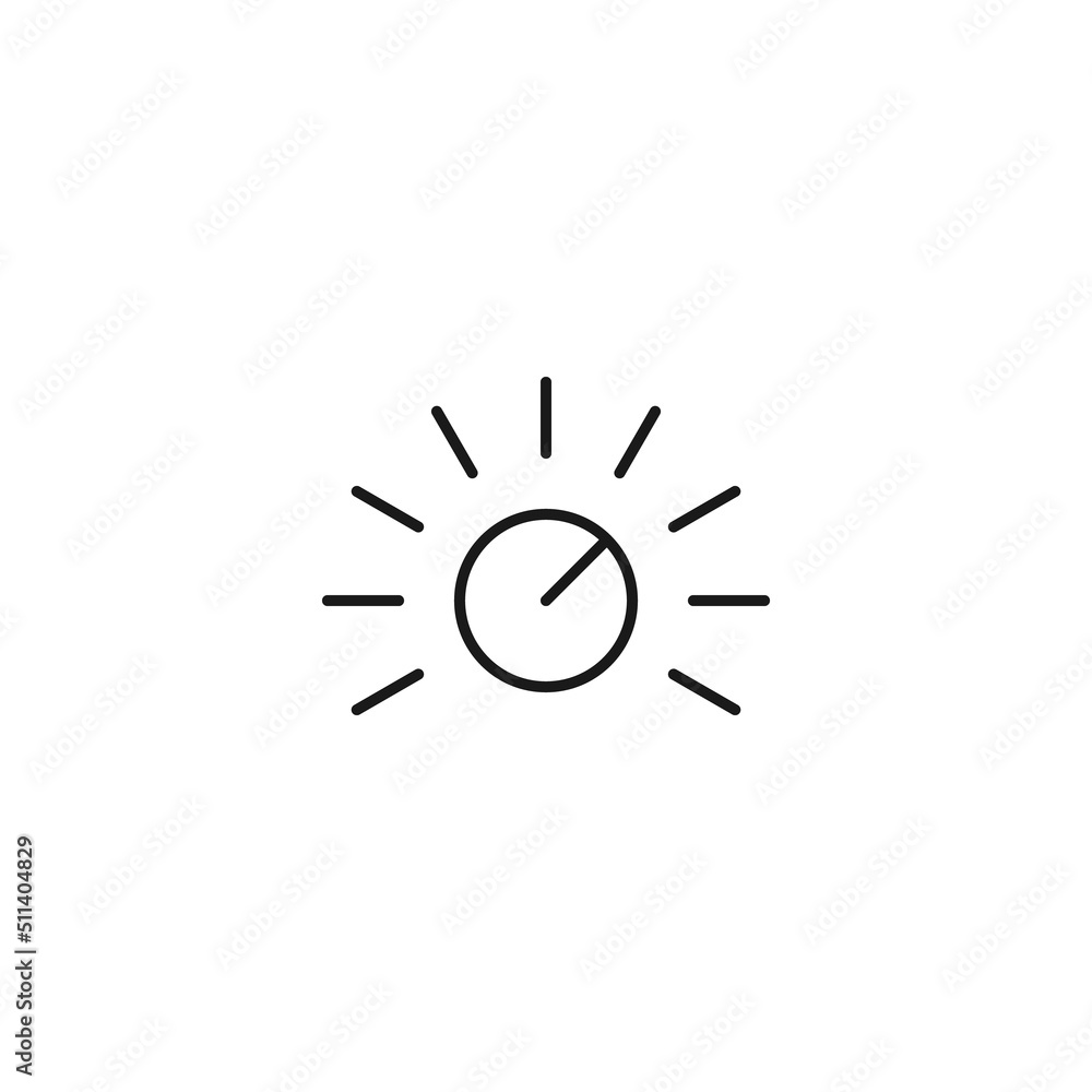 Poster Setting or engineering concept. Vector sign drawn with thin line. Editable stroke. Perfect for web sites, stores, shops. Vector line icon of indicator