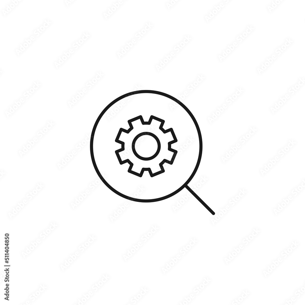 Poster setting or engineering concept. vector sign drawn with thin line. editable stroke. perfect for web s