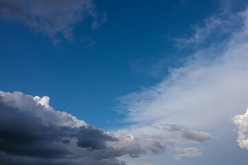 Fototapeta na wymiar Cloud rich sky background for sky replacement