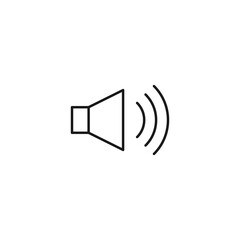 Setting or engineering concept. Vector sign drawn with thin line. Editable stroke. Perfect for web sites, stores, shops. Vector line icon of loud speaker