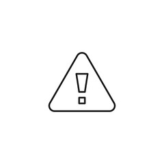 Setting or engineering concept. Vector sign drawn with thin line. Editable stroke. Perfect for web sites, stores, shops. Vector line icon of exclamation sign
