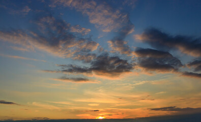 Sky replacement sunset golden hour