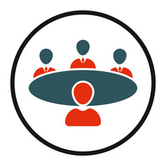 Job interview vector flat icon
