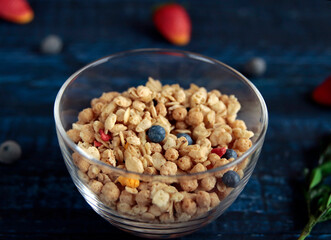 Breakfast cereal on the table