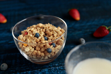 Breakfast cereal on the table
