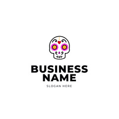 Obraz premium Logo design skull mexican