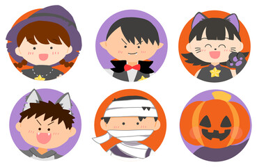 ハロウィンコスプレアイコンセット