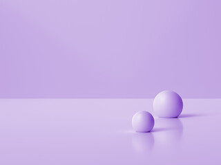 Background image of a simple space where spheres are placed.