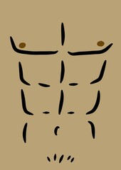 cartoon body man background