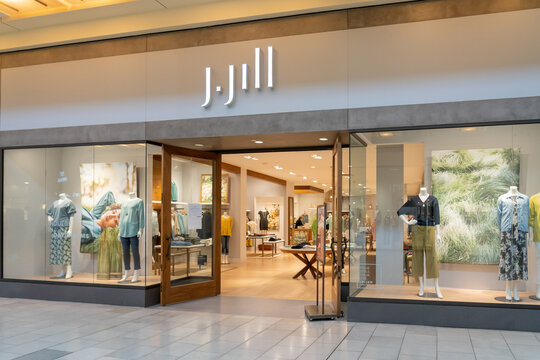 Houston, Texas, USA - February 25, 2022: J.Jill store in a shopping mall. J.Jill is a women's clothing store company that offers unique and fashionable women's apparel, accessories, and footwear.