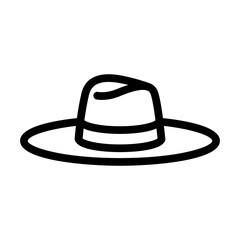 elegant hat line icon vector. elegant hat sign. isolated contour symbol black illustration