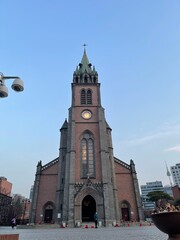 Fototapeta na wymiar Myeongdong Catholic Cathedral
