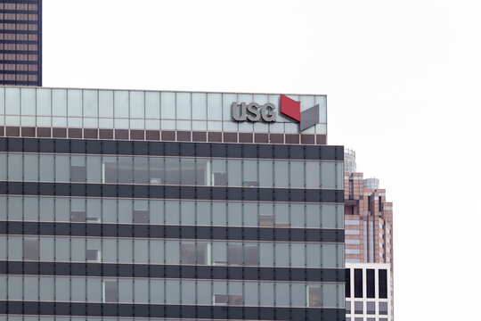
Chicago, Illinois, USA - March 29, 2022: USG Corporation headquarters in Chicago, Illinois, USA. USG Corporation is an American company which manufactures construction materials. 
