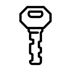 vintage key line icon vector. vintage key sign. isolated contour symbol black illustration