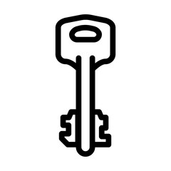 old key line icon vector. old key sign. isolated contour symbol black illustration