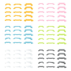 リボンのイラスト素材セット