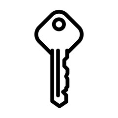 ordinary house key line icon vector. ordinary house key sign. isolated contour symbol black illustration