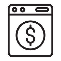 money laundering line icon