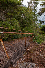 Stockholm, Sweden Abandoned stairs on an island in Lake Malaren.