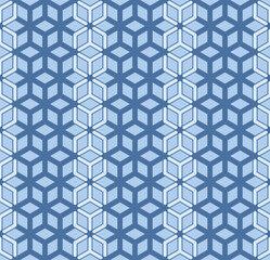 Japanese Hexagon Net Vector Seamless Pattern