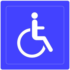 handicap parking sign on white disability