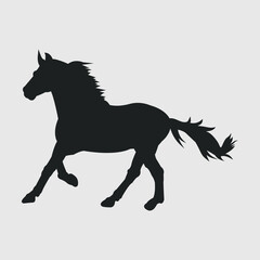 Fototapeta na wymiar Horse Silhouette SVG Cut File, Animal Svg, Horse Lover Svg, Horse Running , Standing Horse, Prancing Horse, Stallion